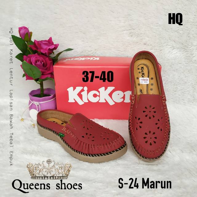 Sepatu slop wanita kickers S24