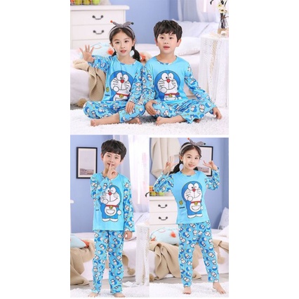 BAJU TIDUR ANAK SETELAN PIYAMA BAYI SET LENGAN PANJANG/BAJU TIDUR ANAK COUPLE C18-A