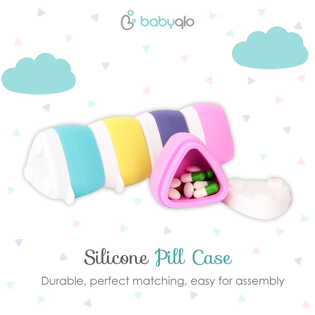 Babyqlo Travel Kit Bear Silicone Travel Bottle + Pill Case And Pouch (Tbb9003)