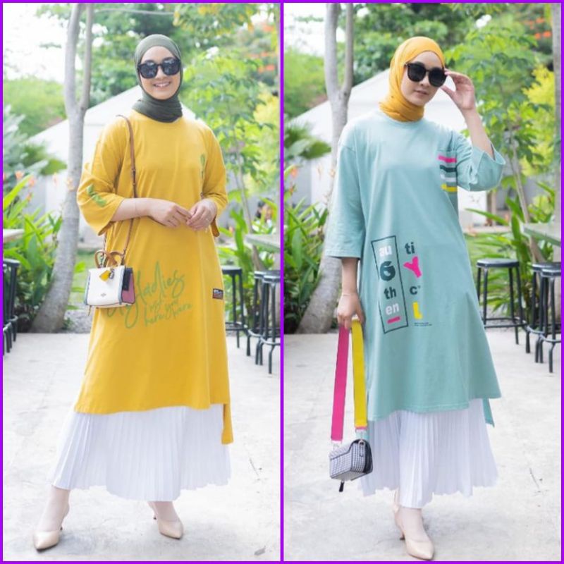 LONG TUNIK OVERSIZE MODEL GYL KEKINIAN SIZE L XL XXL // TUNIK WANITA JUMBO