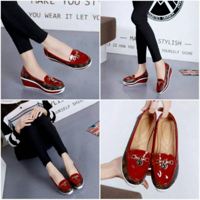 Sepatu lv wedges flat (S3)