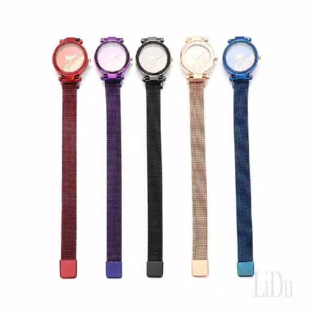 Jam Tangan Wanita Korea Strap Magnet Swarovskiy Angsa Satu Dengan 7 warna