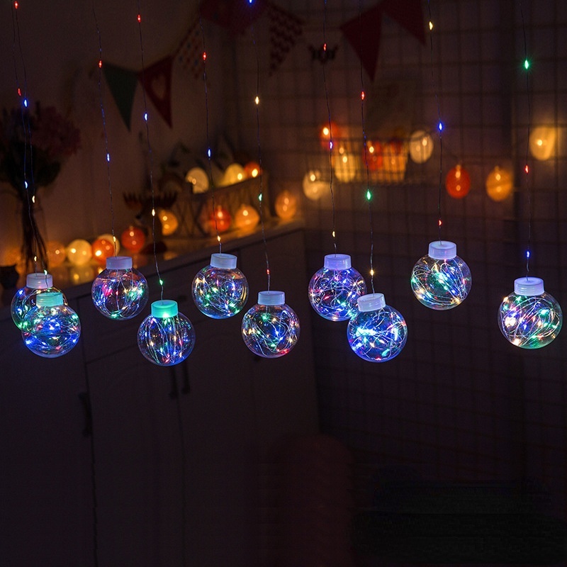 [3M LED Wishing Ball Curtain String Lights] [Fairy Garland Lights]