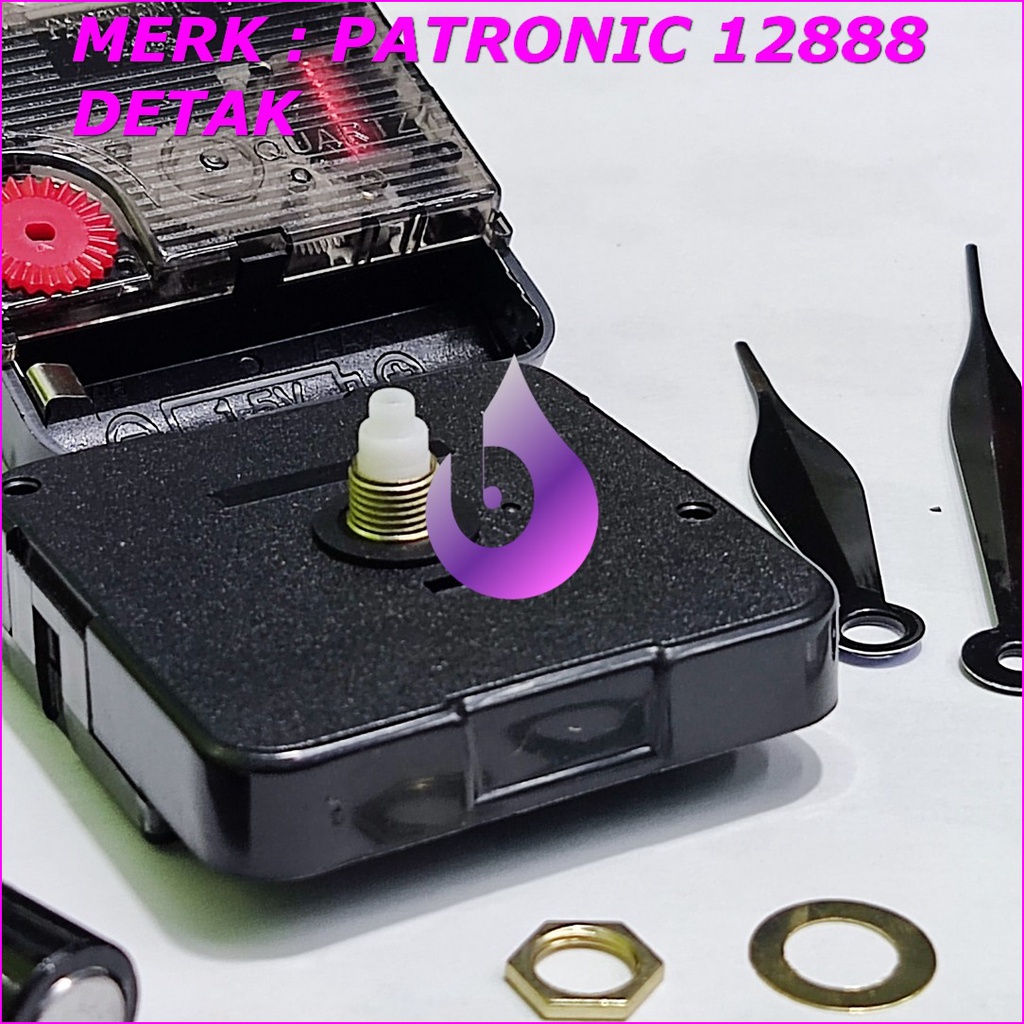 Mesin Jam Dinding ESA 988 ORIGINAL Sweep TIDAK BERISIK / MESIN JAM DINDING Pantronic PTC 12888 DETAK HEMAT BATTERY