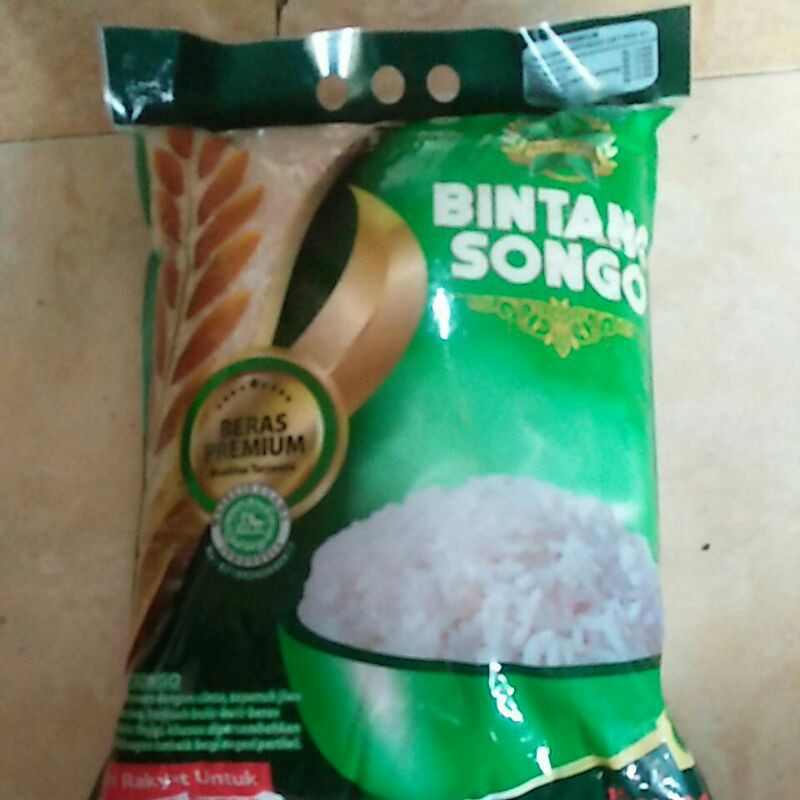 

Beras BINTANG SONGO kualitas premium @5kg