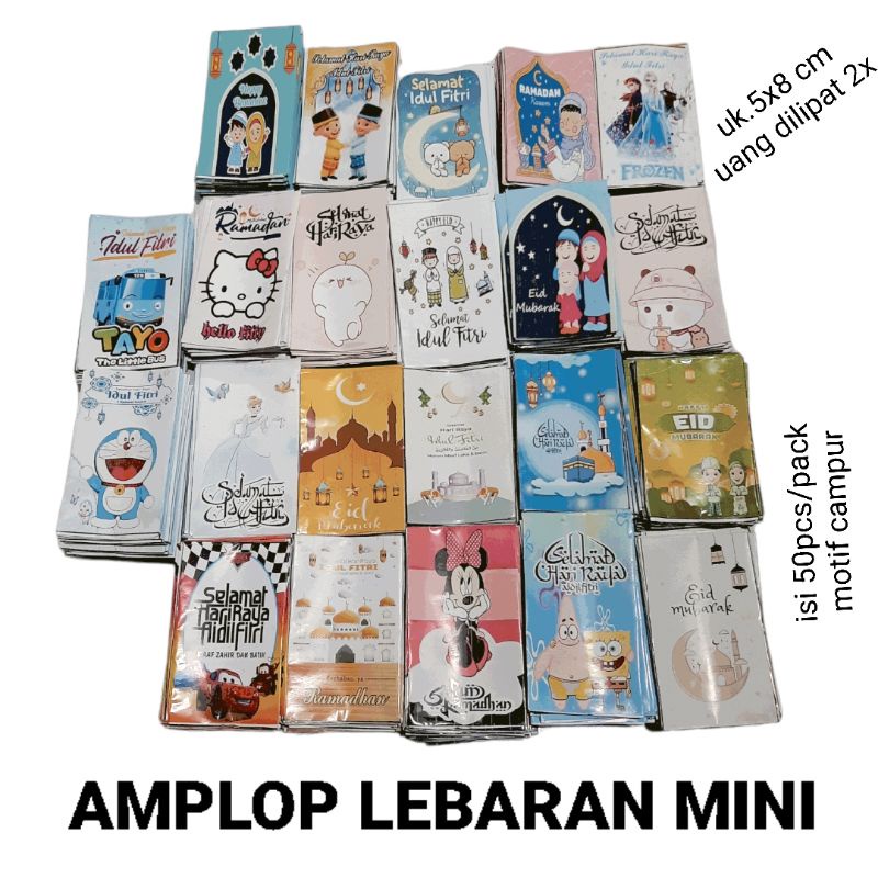

(50pcs)Amplop Lebaran Mini