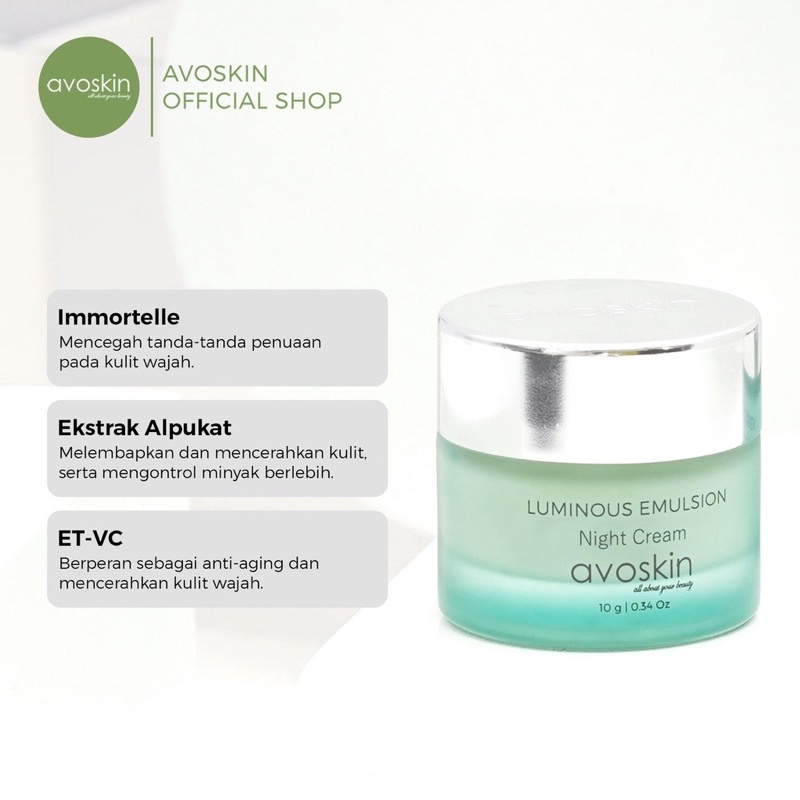 AVOSKIN Luminous Emulsion Night Cream