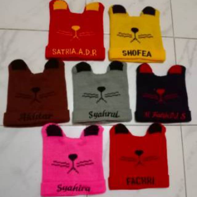 TOPI KUPLUK KUCING BORDIR FREE NAMA Shopee Indonesia TOPI KUPLUK KUCING BORDIR FREE NAMA Shopee Indonesia