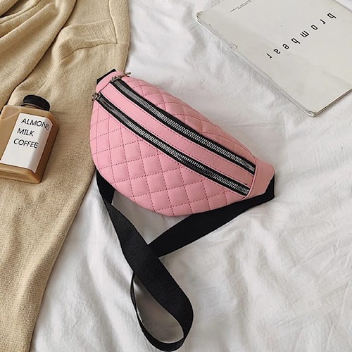 Waistbag Selempang Wanita Polos Empuk Waisbag Tas Slempang Cewek Murah Sling Bag Dada Depan Westbag Wasbag Korean Style-1