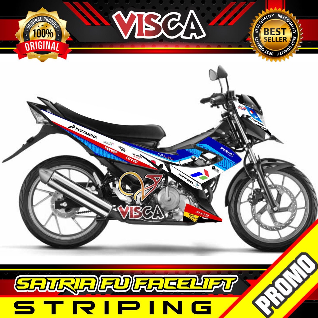 Striping Satria Fu Facelift - Stiker Sticker Striping Variasi Lis Suzuki Satria Fu Facelift - Stripi