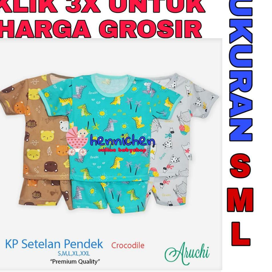 8EL BABY AVENE ARUCHI BABY setelan piyama ANAK aruchi PENDEK BAJU ANAK / BAJU BAYI S M L SNI❆ (Ready