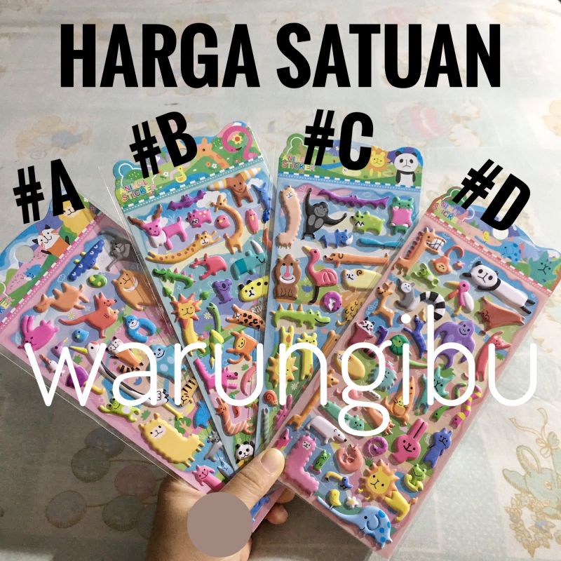 

Deco Sticker Hiasan Gambar Tempel Motif Hewan Lucu Stiker Mainan Anak