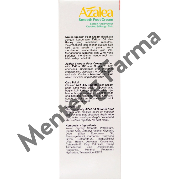 Azalea Smooth Foot Cream 35 Gr - Perawatan Kulit Kaki Kering dan Kasar