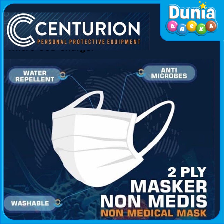 MASKER DUNIA TEX CENTURION NON MEDIS - PUTIH