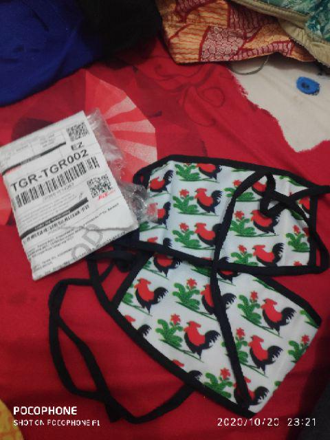 Masker Kain Mask Anti Debu Non Medis Cap Ayam Jago Mangkok