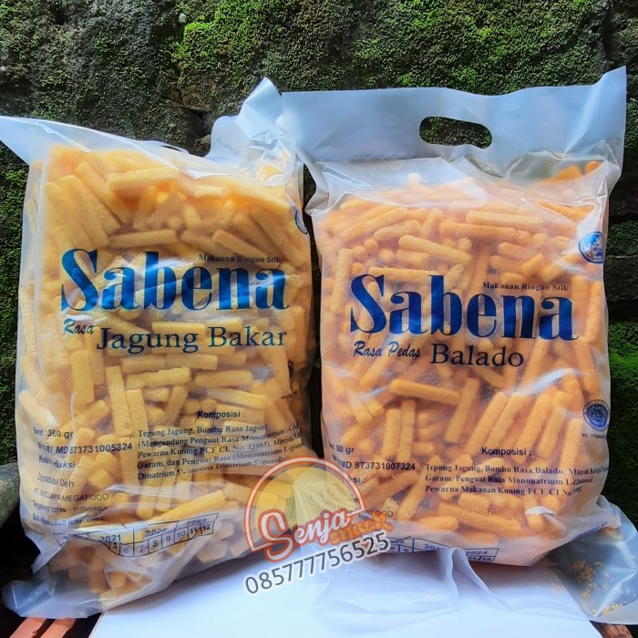 

TERLARIS Snack Sabena Stick Balado Jagung Bakar Keju Jajanan Kiloan 360g - Keju