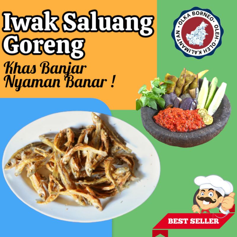 

Ikan Saluang Goreng khas Banjarmasin Iwak Seluang 200 gr