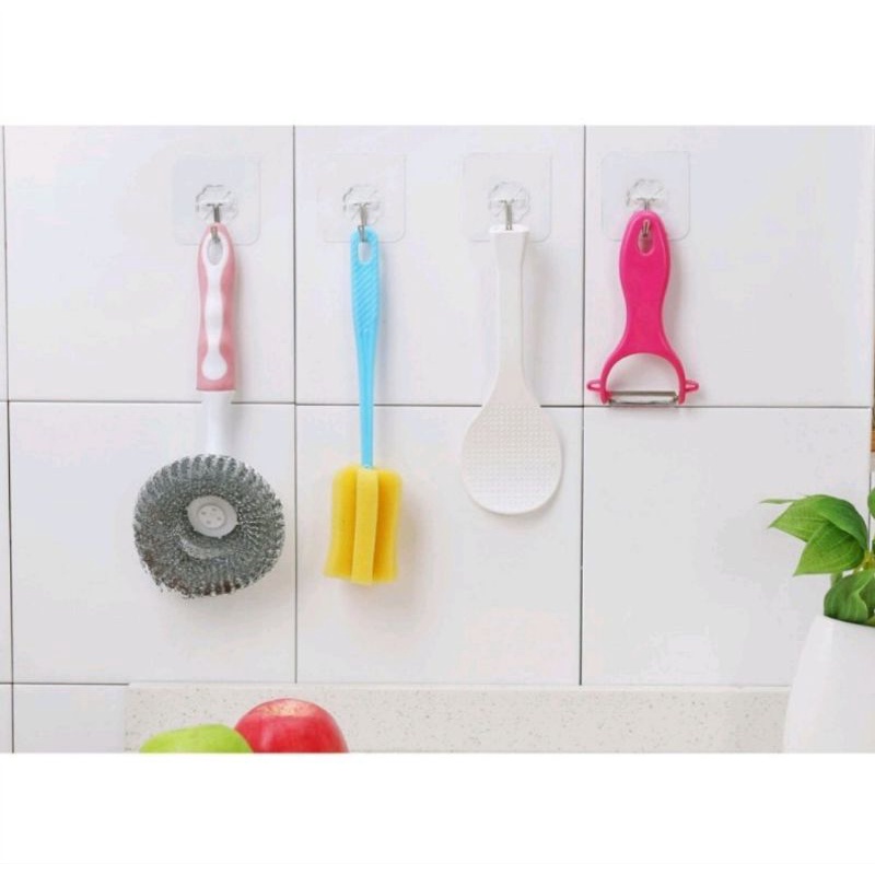 GANTUNGAN TEMPEL HOOK AJAIB GANTUNGAN DINDING KAIT MAGIC SERBAGUNA KAMAR MANDI DAPUR / HANGER