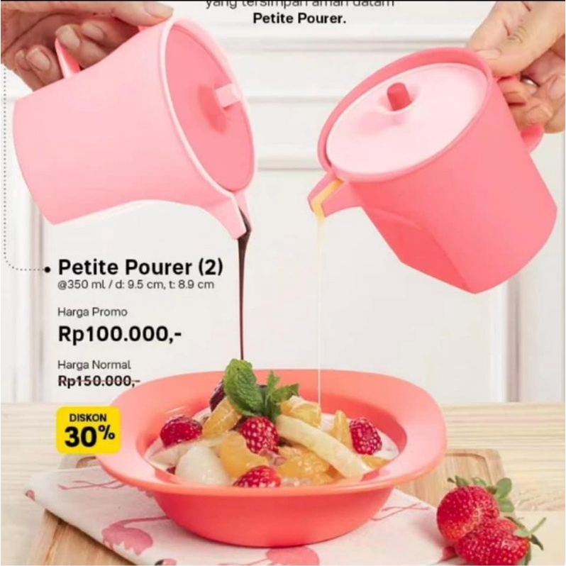 Petite Pourer (2) Tupperware, tempat susu, madu, saos, kecap