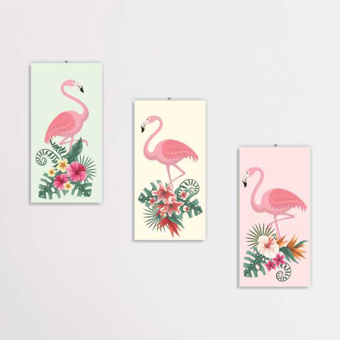 Hiasan Dinding Dekorasi Poster Flamingo 15x30 cm