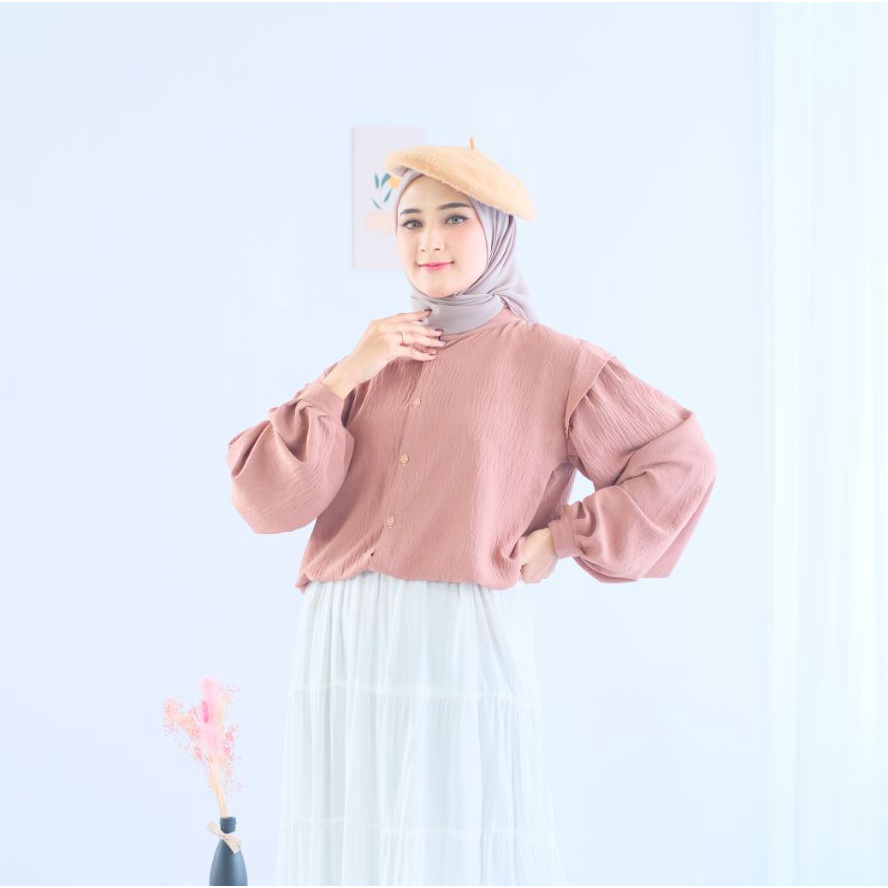 (AMD) KEMEJA TASYANA AIRFLOW CRINCLE BLOUSE WANITA