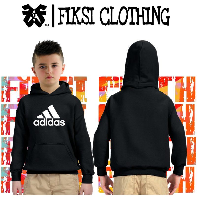 Jaket Sweater Hoodie Anak Adidas Logo - Fiksi Clothing