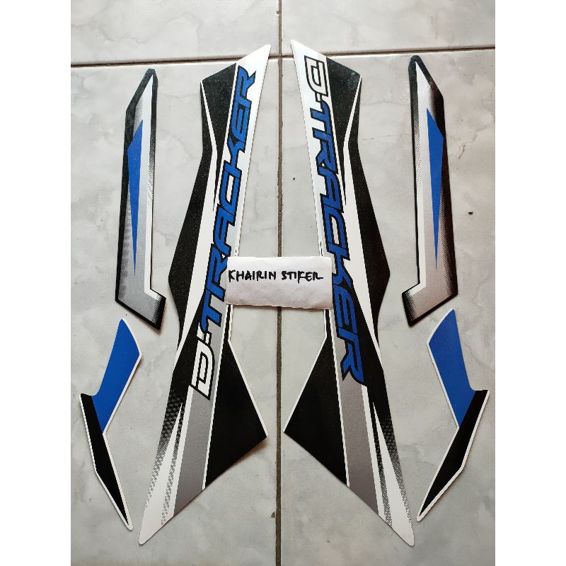 striping stiker D-Tracker d tracker biru
