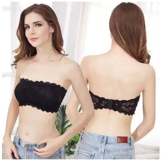 ♥TMALL88♥ Bra Wanita Crop BH Kemben Bandeau Sexy Model Tanpa Tali Busa