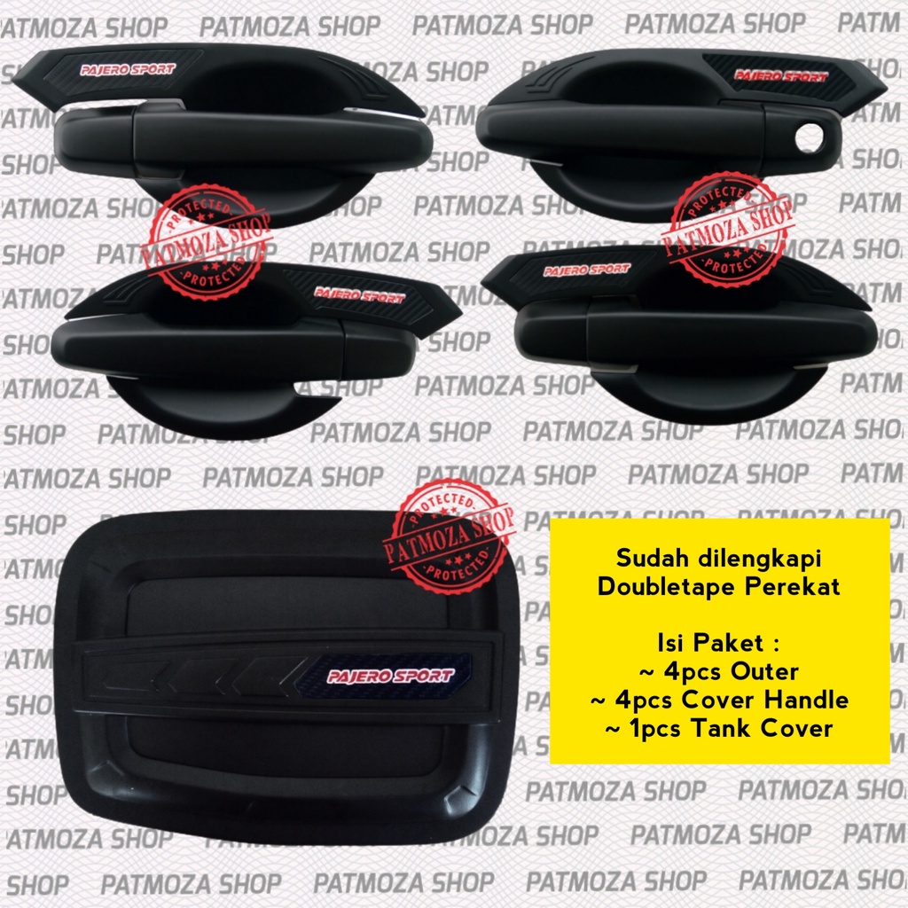 SET AKSESORIS EKSTERIOR PAJERO SPORT PREMIUM BLACK DOFF 2009-2015