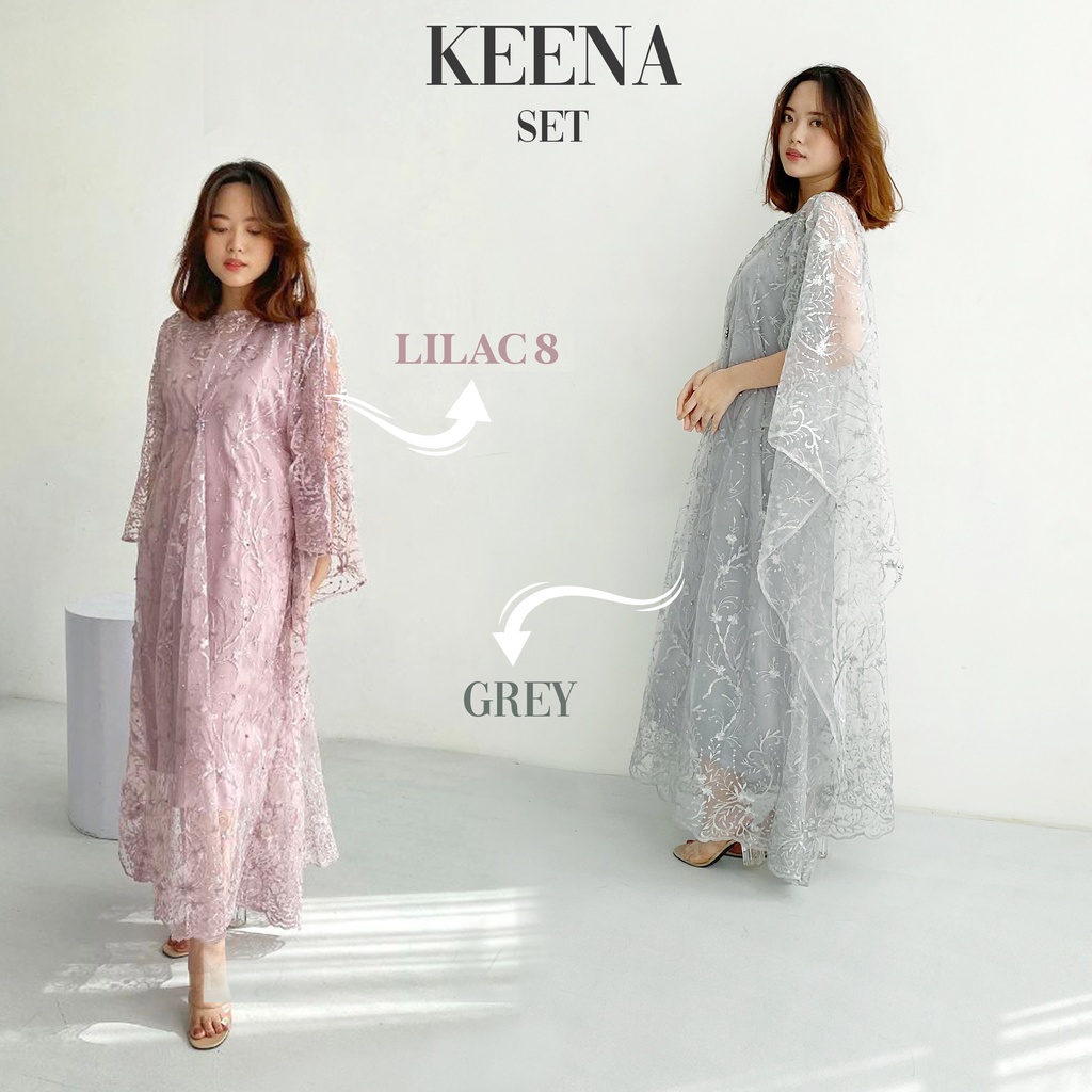 Keena kaftan Set Tile Bordir Dress