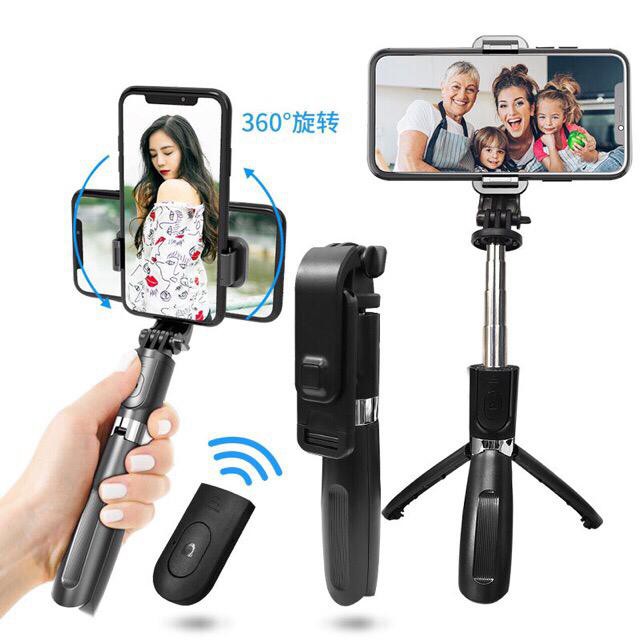 Tongsis 3 in1 dengan Remote Selfie Stick Bluetooth Shutter Tripod