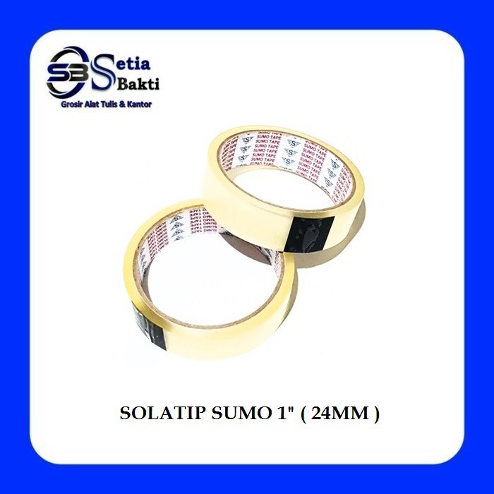 

SUMO Solatip 1 Inch - Solasi Bening 24 mm x 50 Yard - 1 Pcs