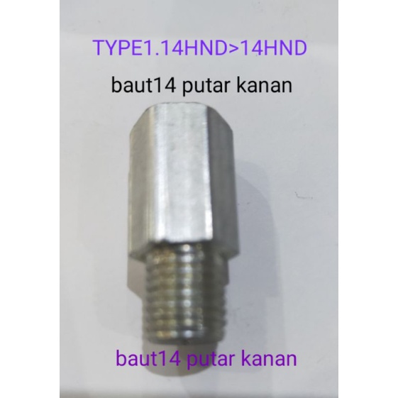 BAUT PENINGGI SAMBUNGAN SPION MOTOR DRAT 14 12