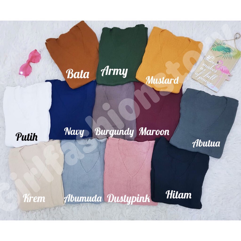 ATASAN RAJUT PRESS BODY /SWEATER RAJUT KOREA PRESS BODY VIRIA