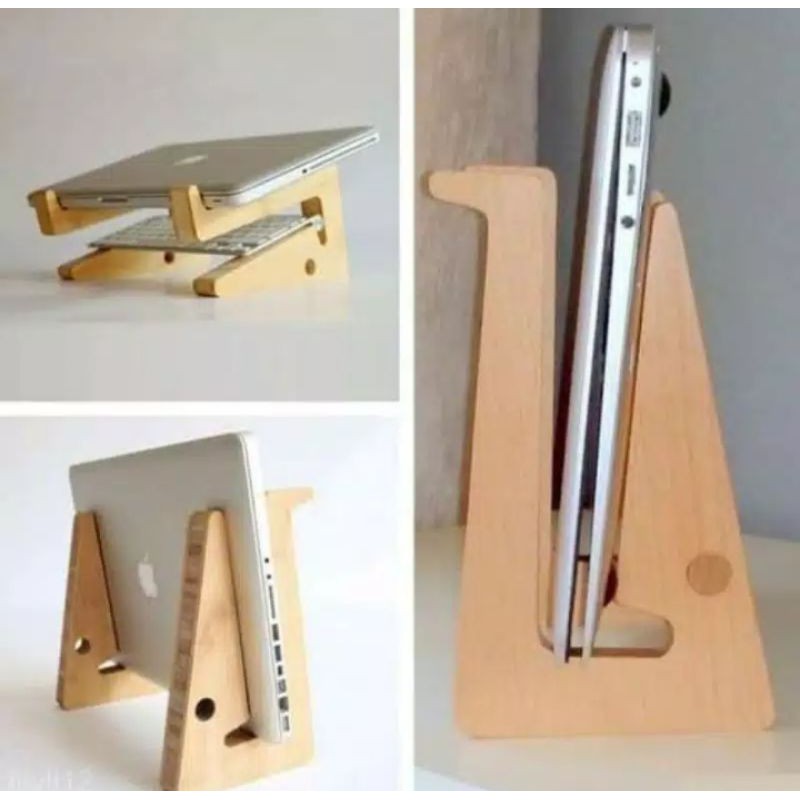 Stand Laptop Kayu Meja Stand Monitor