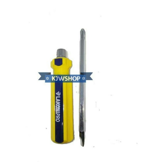 Obeng Bolak Balik + - Screwdriver 2 Way LakoniPro Screw Driver Lakoni Pro Two Way Plus Minus +- Beli