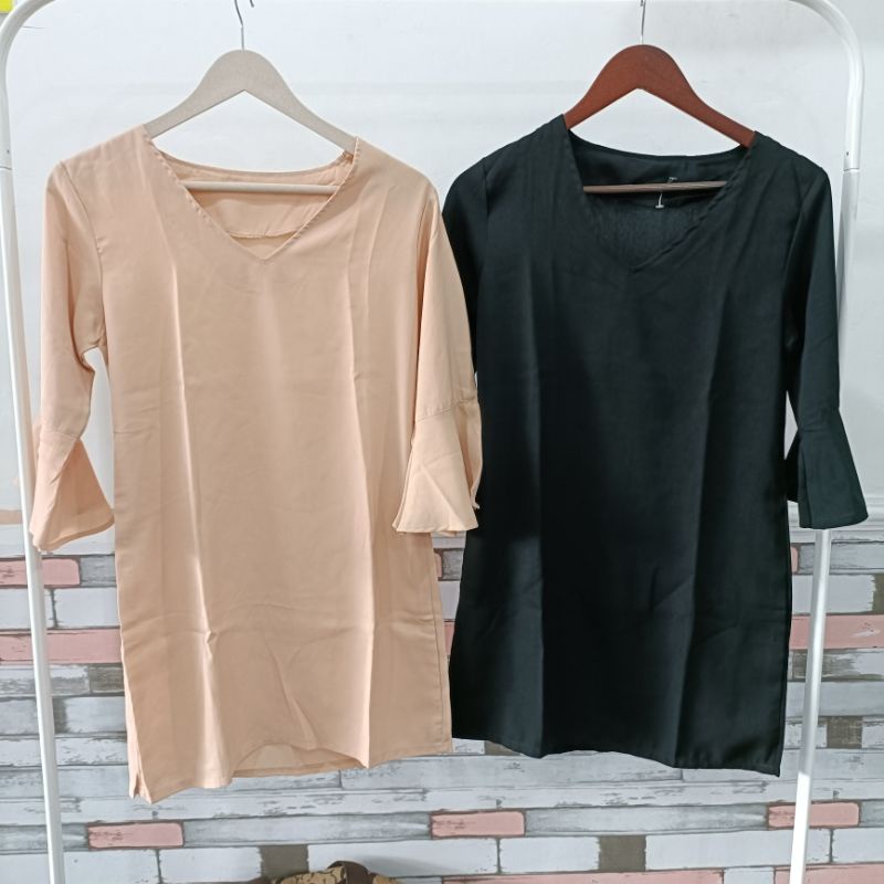 Baju Atasan Wanita Polos Lengan 3/4