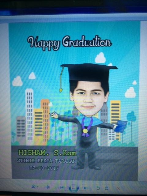 Karikatur / Ilustrasi / Mozaik / Smudge / Boneka Wisuda / Scrapbook/ Smudge Wajah / Vector Wajah