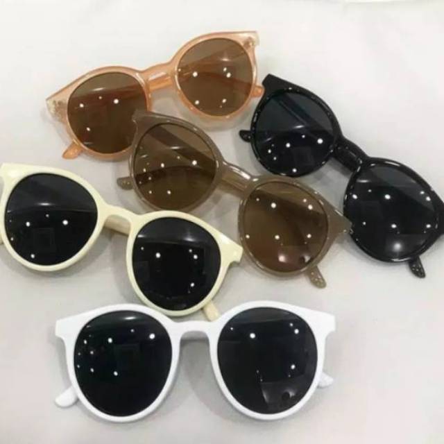 ( Surabaya ) (COD) Korean Fashion Bulat Mata Kucing Kacamata Hitam (MK102)