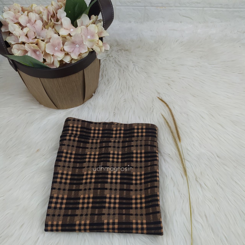 Jumbo Rok Motif Kotak / Span Tartan premium Super Jumbo-A1 Span TTN ORANGE