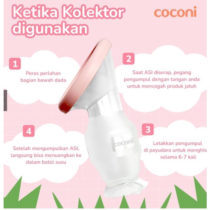 Coconi Breastmilk Collector | Botol Silikon Penampung ASI FREE Tutup