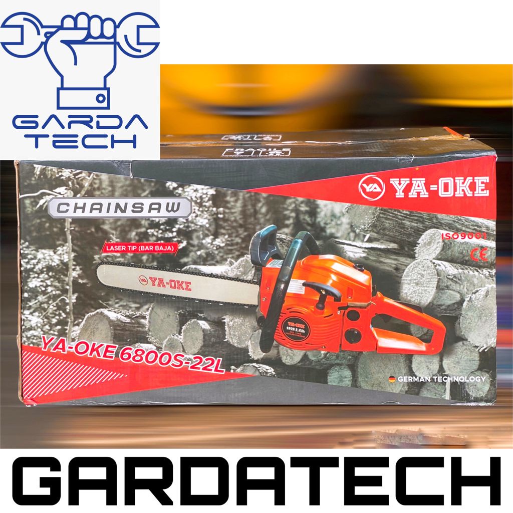 Chainsaw Gergaji Potong Belah Kayu Ya Oke 6800 / 22 Inch Bar Baja