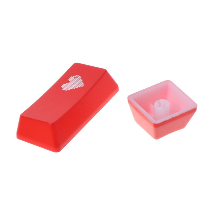 Btsg ABS for Key Button Red Love Heart Backlit ENTER/ESC KeyCap Untuk Keybo Mekanik