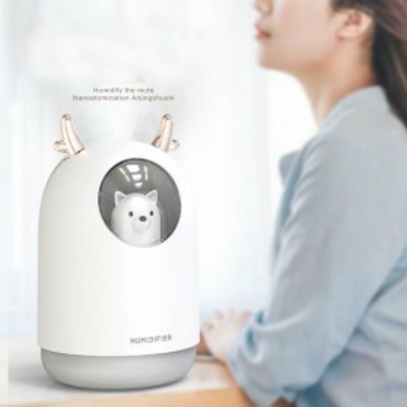 Air Humidifier Ultrasonic Aromatherapy Oil Diffuser RGB Pet Design 300ml