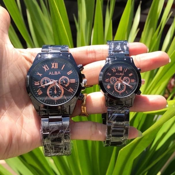 [ZS] COD JAM TANGAN COPLE/PRIA/WANITA ALBA ROMAWI RANTAI STEEL TERBARU 2022 AB-18 Watch Wotch Wtch J