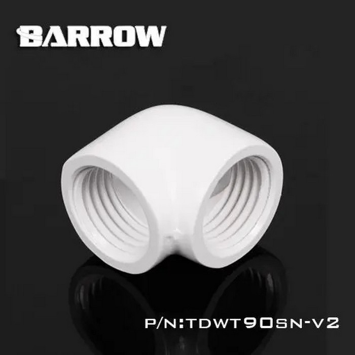 BARROW TDWT90SN-V2 90° Adapter F-F G1/4 Fitting - White