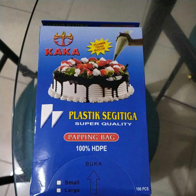Isi 100 Pcs Plastik Segitiga Papping Bag/plastik Kue/plastik Ultah