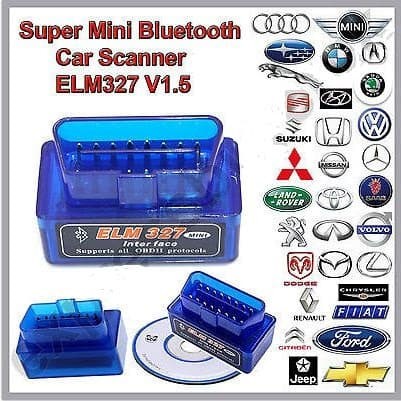 ELM327 Mini OBD OBD2 Bluetooth Wireless Car Scanner Alat Scan Mobil ADN