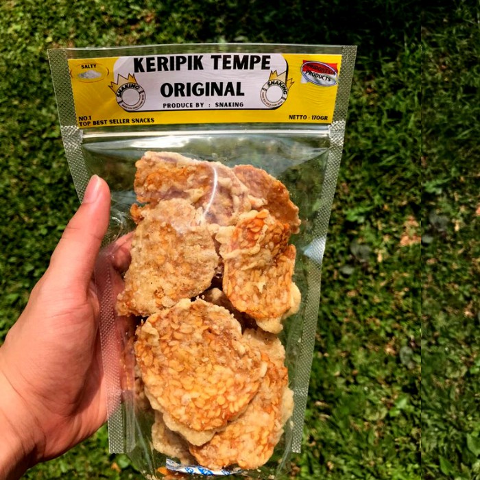 

KERIPIK TEMPE ORIGINAL ALA SNAKING Netto 170gr