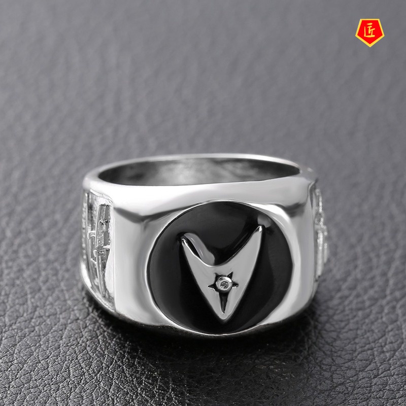 [Ready Stock]Creative Personality Silver Ring Men